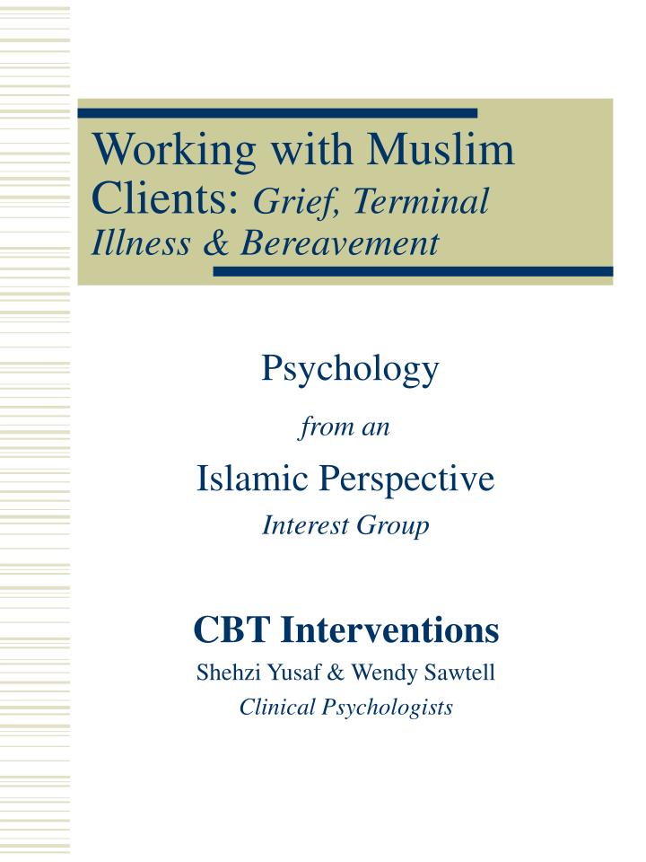 working with muslim clients grief terminal illness bereavement