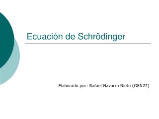 ecuaci n de schr dinger