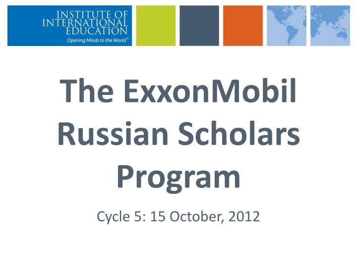 the exxonmobil russian scholars program