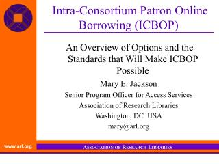 Intra-Consortium Patron Online Borrowing (ICBOP)