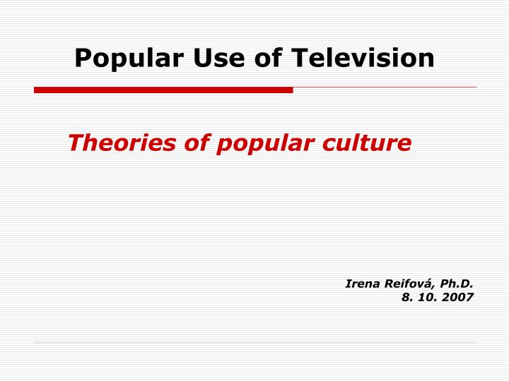 popular use of television
