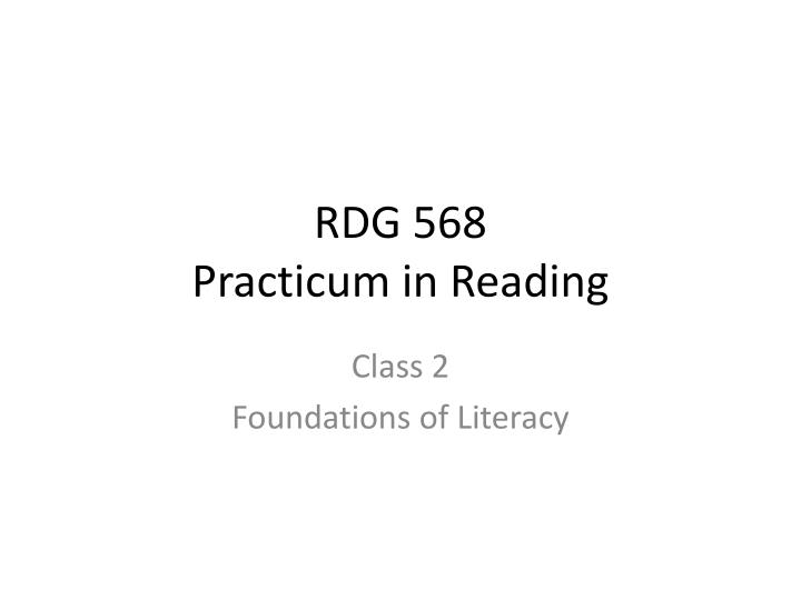 rdg 568 practicum in reading
