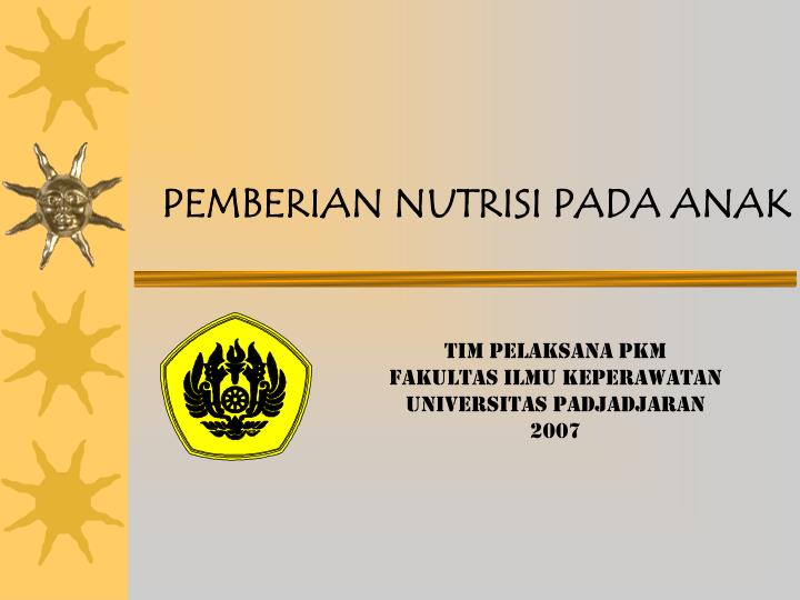 pemberian nutrisi pada anak