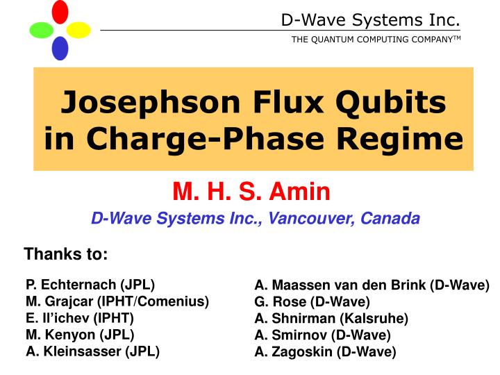 josephson flux qubits in charge phase regime