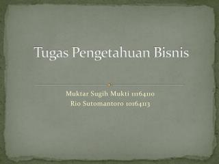 tugas pengetahuan bisnis
