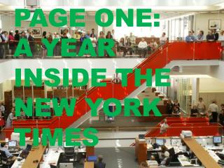 page one a year inside the new york times