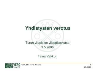 yhdistysten verotus