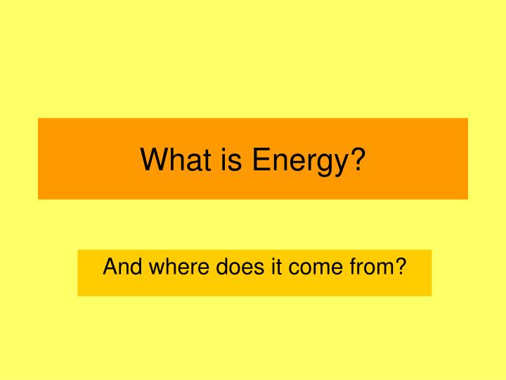 what is energy