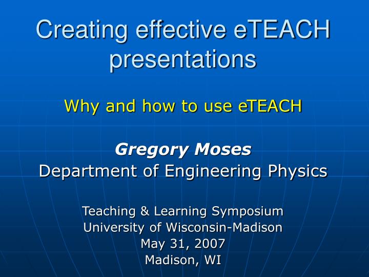 creating effective eteach presentations
