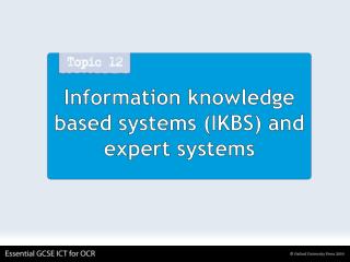 Information knowledge based systems (IKBS) and expert systems