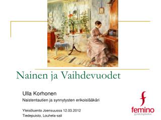 nainen ja vaihdevuodet