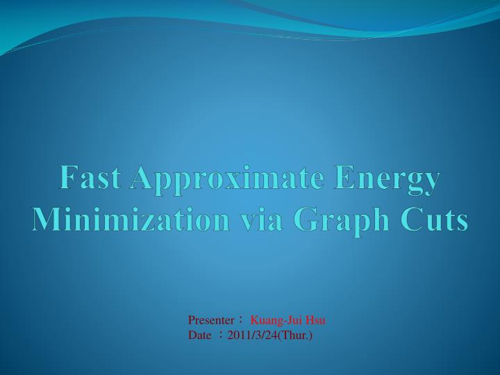 fast approximate energy minimization via graph cuts