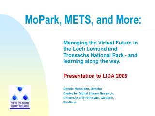 MoPark, METS, and More: