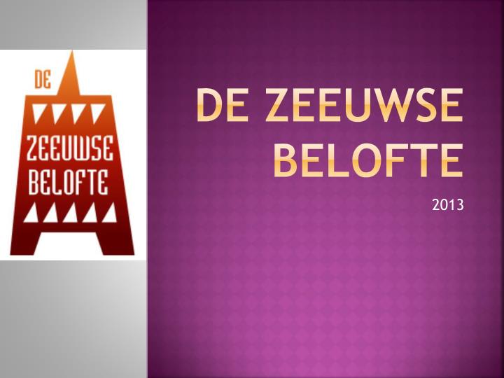 de zeeuwse belofte