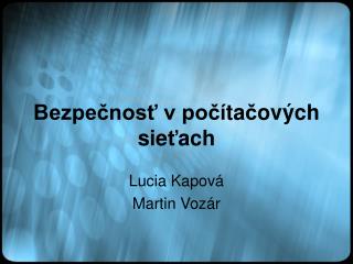 bezpe nos v po ta ov ch sie ach