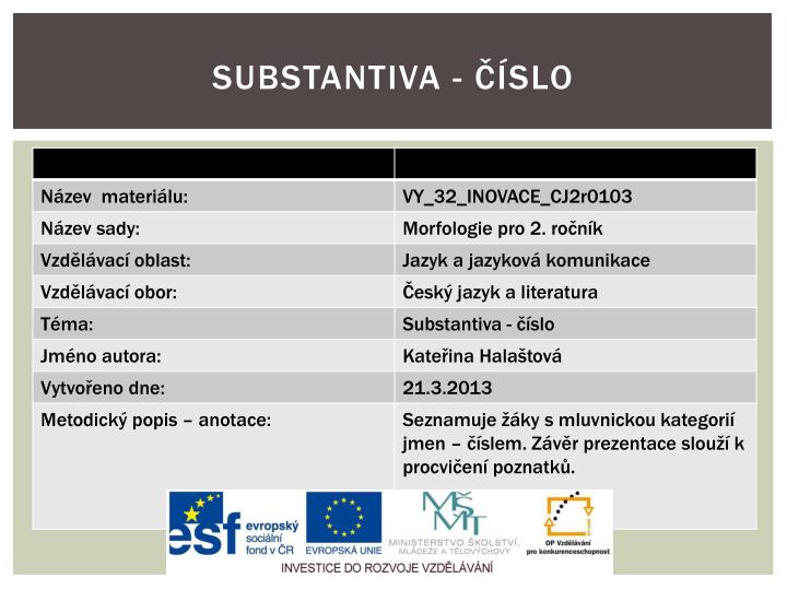 substantiva slo