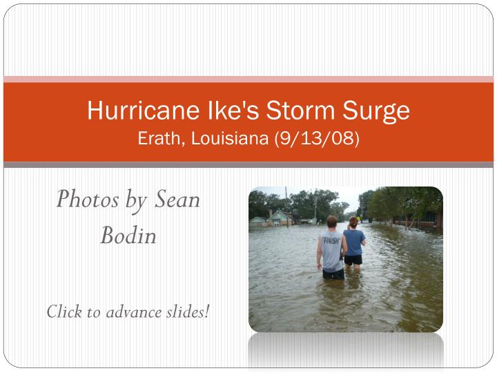 hurricane ike s storm surge erath louisiana 9 13 08