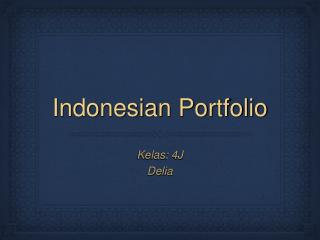 indonesian portfolio