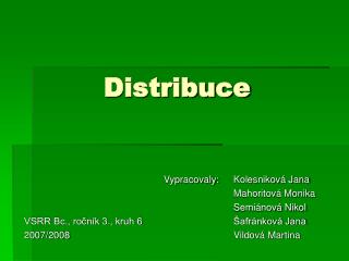 distribuce