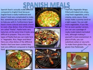 Spanish meals