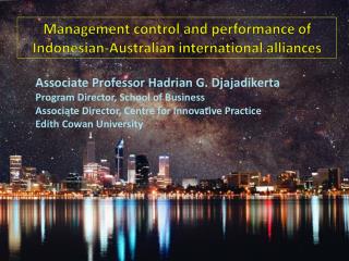 Management control and performance of Indonesian-Australian international alliances