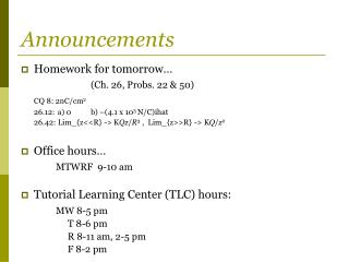 announcements