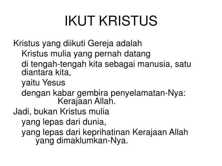 ikut kristus