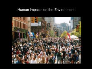 Human impacts on the Environment