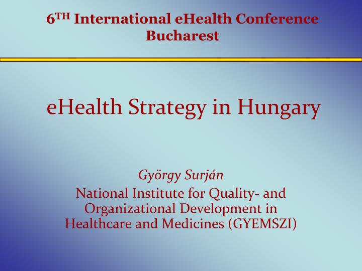 ehealth strategy in hungary