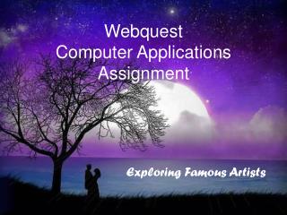 Webquest Computer Applications Assignment