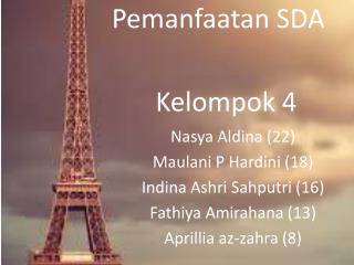 pemanfaatan sda kelompok 4