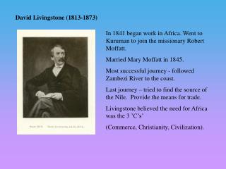 David Livingstone (1813-1873)