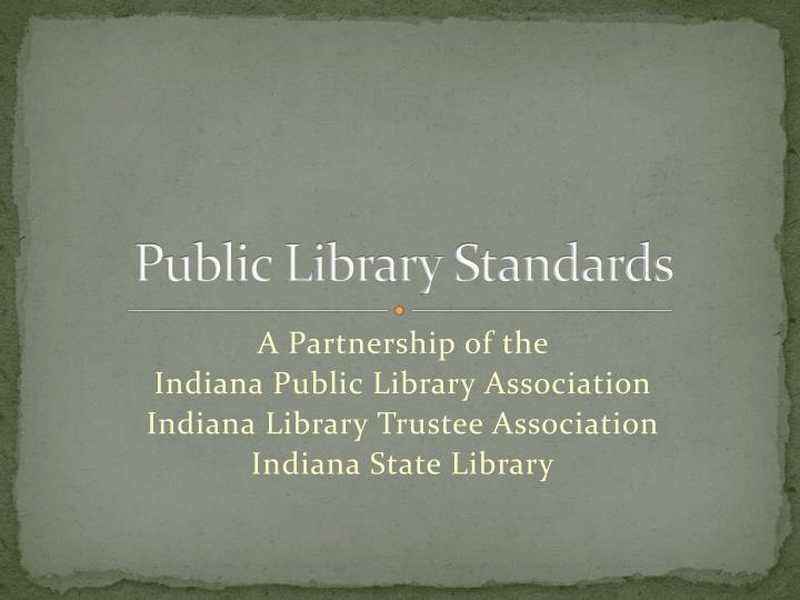 public library standards