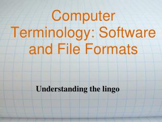 computer terminology software and file formats