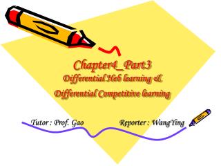 Chapter4_Part3 Differential Heb learning &amp; Differential Competitive learning