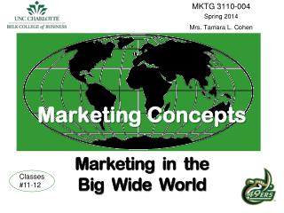 Marketing Concepts Marketing in the Big Wide World