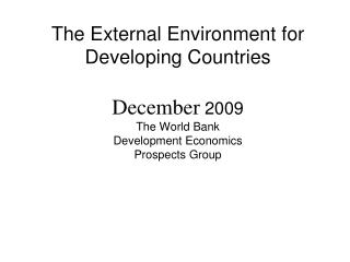 Source : World Bank, DEC Prospects Group.