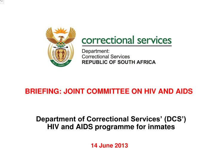 briefing joint committee on hiv and aids