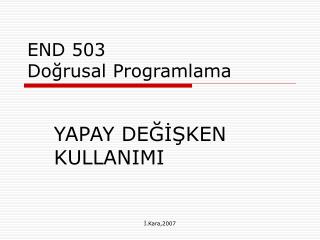 end 503 do rusal programlama