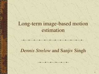 Long-term image-based motion estimation