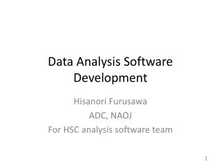 Data Analysis Software Development