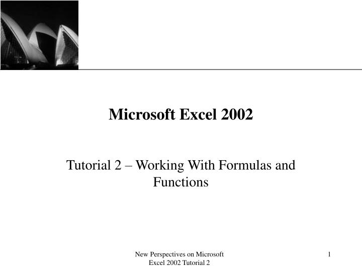 microsoft excel 2002