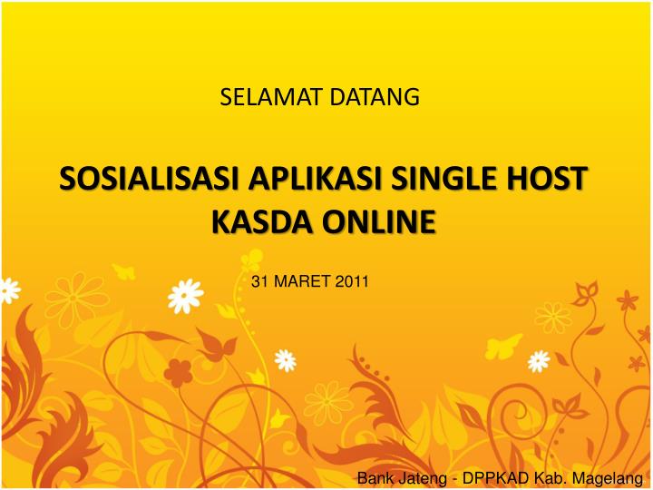 sosialisasi aplikasi single host kasda online