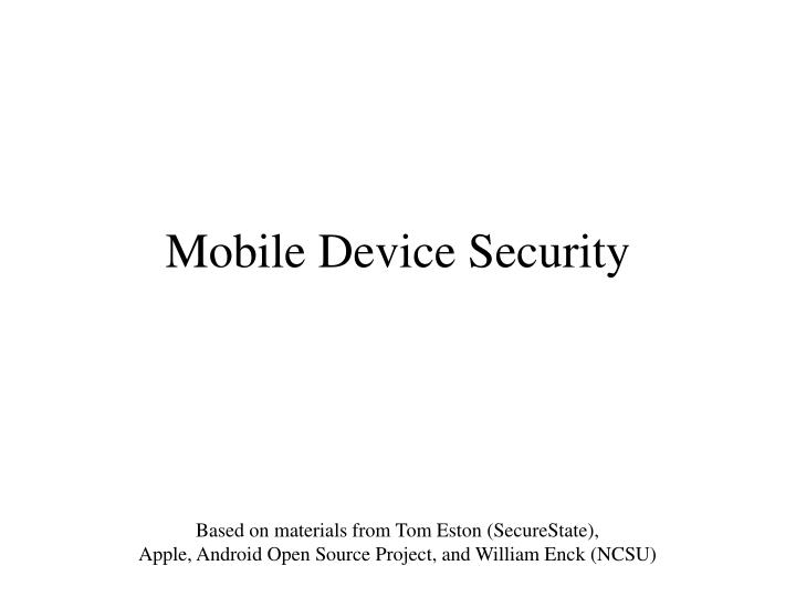 mobile device security