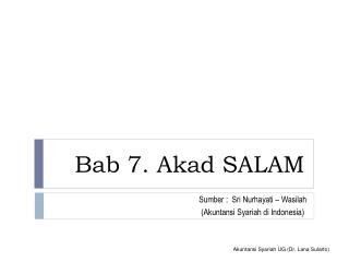 bab 7 akad salam