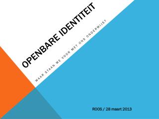 openbare identiteit