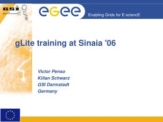 gLite training at Sinaia '06