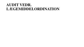 audit vedr l gemiddelordination