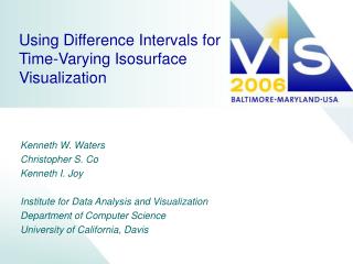 Using Difference Intervals for Time-Varying Isosurface Visualization