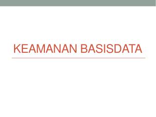 keamanan basisdata